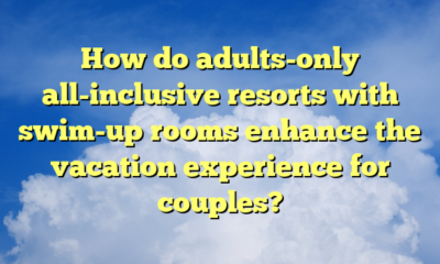 How do adults-only all-inclusive resorts with swim-up rooms enhance the vacation experience for couples?