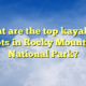 What are the top kayaking spots in Rocky Mountain National Park?