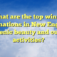 What are the top winter destinations in New England for scenic beauty and outdoor activities?